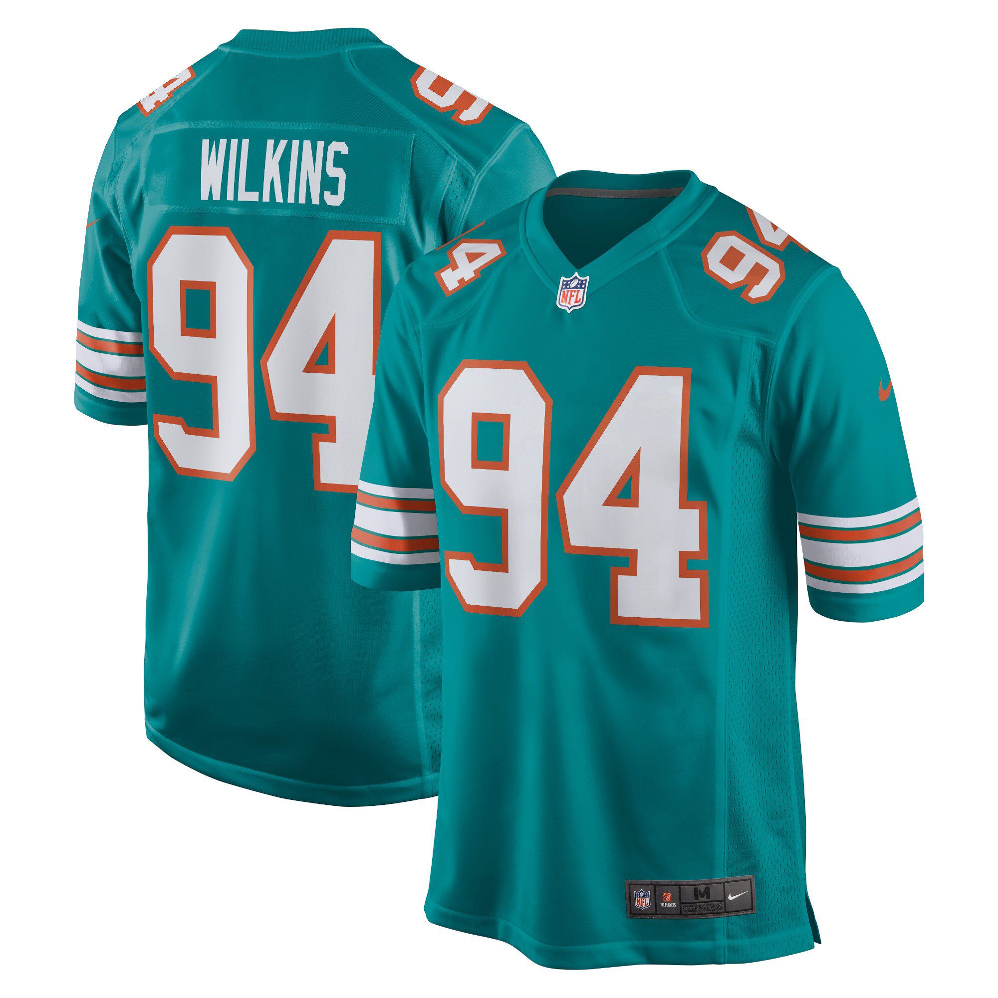Men Miami Dolphins #94 Christian Wilkins Nike Green Alternate Game NFL Jersey->miami dolphins->NFL Jersey
